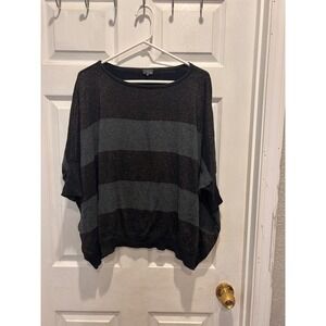 UO Sparkle & Fade Women's Large Striped Glitter Dolman Sleeve Knit Top